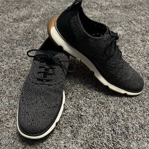 Cole Haan Black and White Knit Sneakers